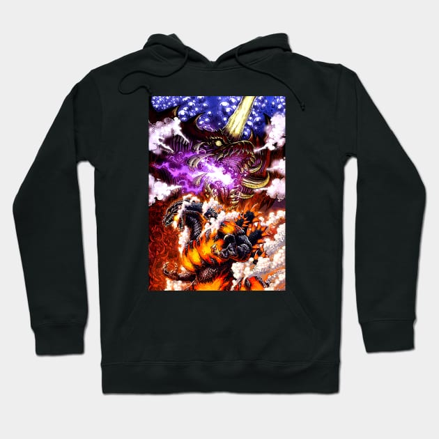 Godzilla Fire Hoodie by Bentonhio